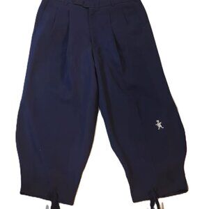 THE T. BARRY KNICKER CO. Custom Made Pleated Navy Blue Knickers Men's Sz 40 USA